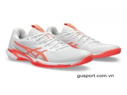 Giày Tennis Asics Nữ Solution Speed FF 3.0 White/Sun Coral (1042A250-100)