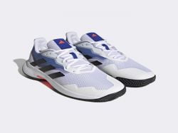 Giày Tennis Adidas COURTJAM CONTROL Cloud White /Blue Fusion- HQ8468
