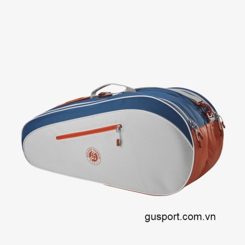 Túi Tennis WILSON ROLAND GARROS TEAM 6PK Cream/Clay/Navy (WR8031401001) 0