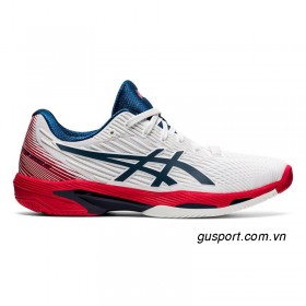 Giày Tennis Asics Solution Speed FF 2.0 (1041A182-101) White/ Mako Blue 0