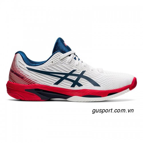 Giày Tennis Asics Solution Speed FF 2.0 (1041A182-101) White/ Mako Blue 0