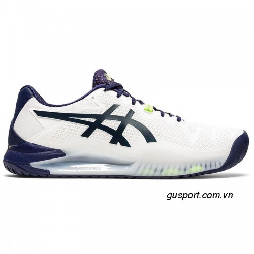 Giày tennis Asics Gel Resolution 8 (1041A079-102) White/Peacoat 0