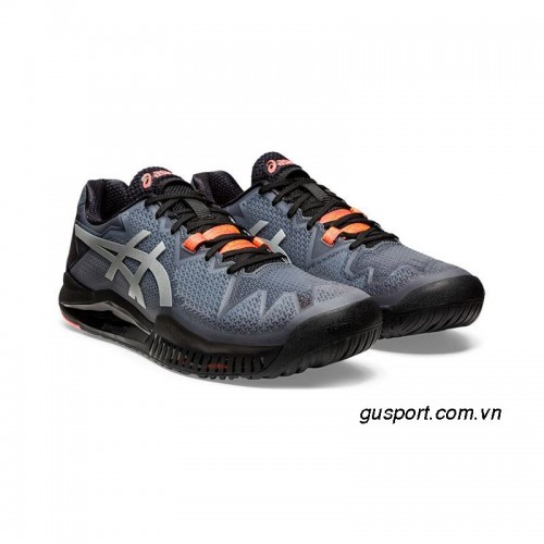 Giày tennis Asics Gel Resolution 8 (1041A146-010) Black/Sunrise Red 0