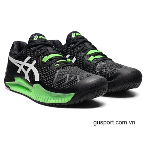 Giày tennis Asics Gel Resolution 8 Black/Green Gecko (1041A079-003)