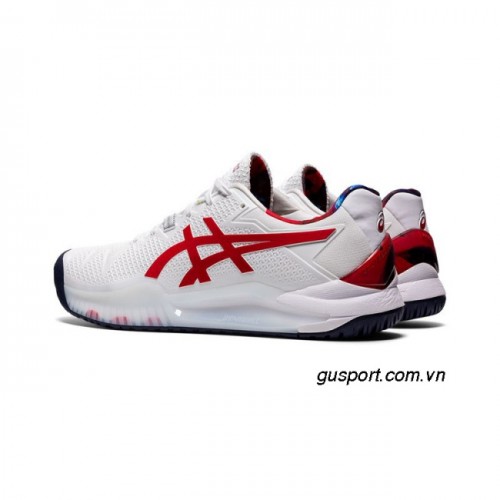 Giày tennis Asics Gel Resolution 8 White/Classic Red (1041A292-110 ) 2