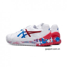Giày Tennis Gel Resolution 8 Retro Tokyo - White/Electric Blue (1041A111-100) 0