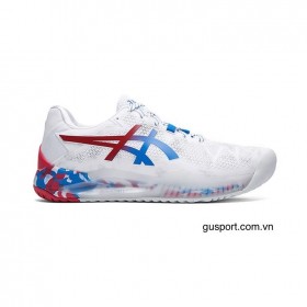 Giày Tennis Gel Resolution 8 Retro Tokyo - White/Electric Blue (1041A111-100) 1