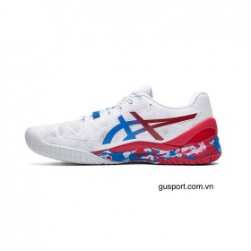 Giày Tennis Gel Resolution 8 Retro Tokyo - White/Electric Blue (1041A111-100) 2