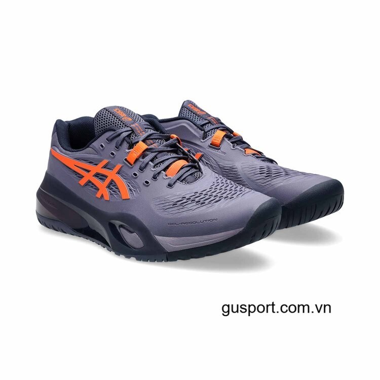 Giày Tennis Asics Gel Resolution X Greyish Purple/Nova Orange (1041A481-500)