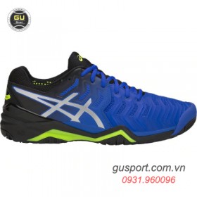 Giày Tennis Asics Gel Resolution 7 Blk/Bl/Ye (E701Y-407) 3