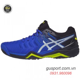 Giày Tennis Asics Gel Resolution 7 Blk/Bl/Ye (E701Y-407) 2