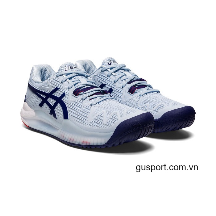 Giày Tennis Nữ Asics Gel Resolution 8 Soft Sky/Dive Blue (1042A072-407)