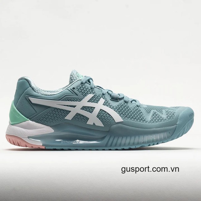 Giày Tennis Nữ Asics Gel Resolution 8 Smoke Blue/White (1042A072.408)