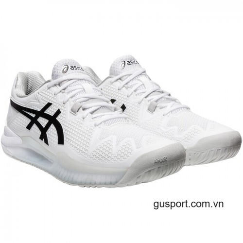 Giày Tennis Nữ Asics Gel Resolution 8 White/Black (1042A072-101) 0