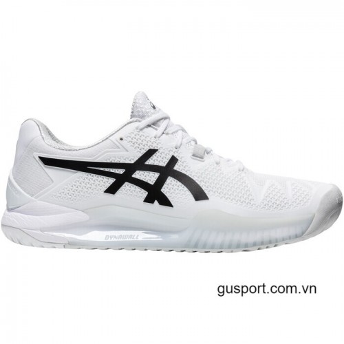 Giày Tennis Nữ Asics Gel Resolution 8 White/Black (1042A072-101) 0