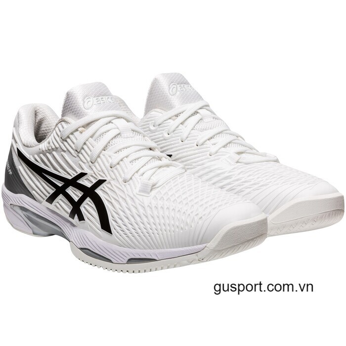 Giày Tennis Asics Nữ Solution Speed FF 2.0 (1042A136-100)-White/Black