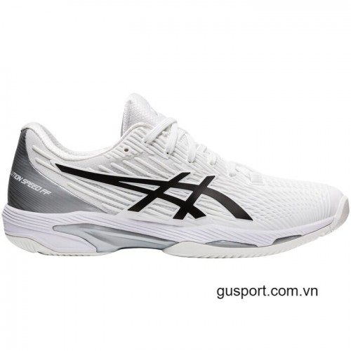 Giày Tennis Asics Nữ Solution Speed FF 2.0 (1042A136-100)-White/Black 0