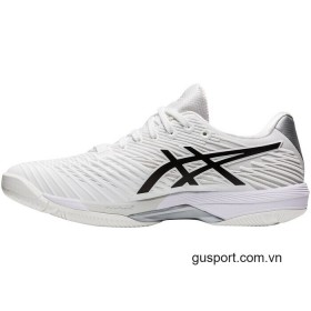 Giày Tennis Asics Nữ Solution Speed FF 2.0 (1042A136-100)-White/Black 1