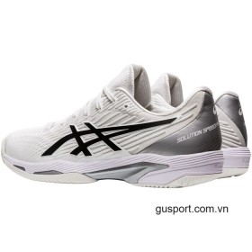 Giày Tennis Asics Nữ Solution Speed FF 2.0 (1042A136-100)-White/Black 2