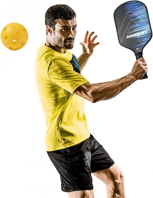 Vợt Pickleball AMASPORT PROTON Carbon Friction Textured Surface (230gr)-PA016-BBW 3
