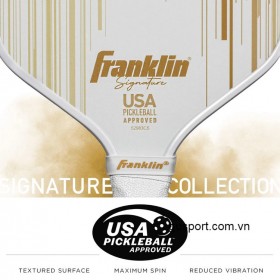Vợt Pickleball Franklin Signature Pro 13mm (218GR)- White/Gold 2