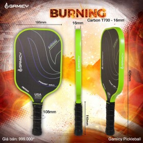 Vợt Pickleball Kaiwin Burning Gamicy T700 16mm 7