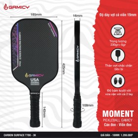 Vợt Pickleball Kaiwin Gamicy Moment T700 16mm 6