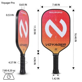 Vợt Pickleball Niupipo Voyager Pro Elongated Graphite for Pros 4