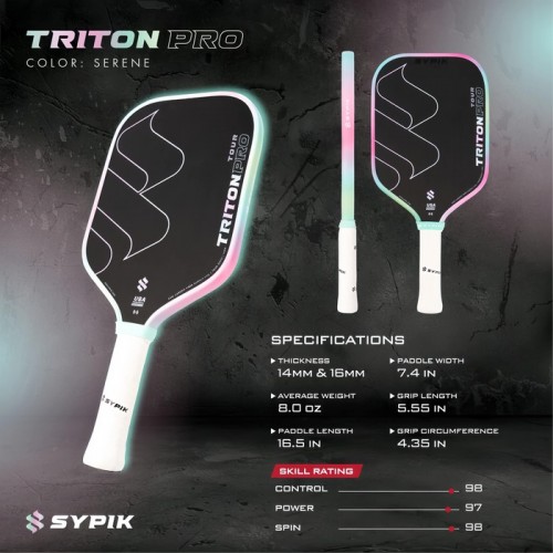 Vợt Pickleball SYPIK TRITON PRO (16mm) - SERENE 7