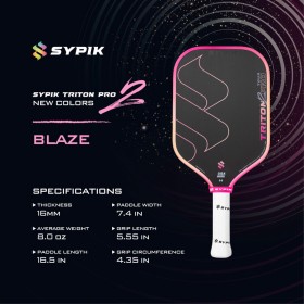 Vợt Pickleball SYPIK TRITON PRO GEN 2 (16mm) -Blaze