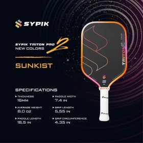Vợt Pickleball SYPIK TRITON PRO GEN 2 (16mm) - Sunkist