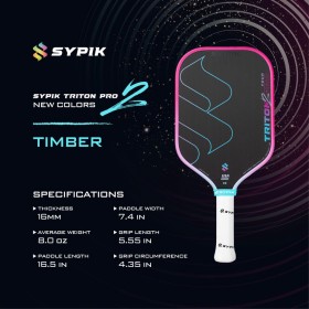Vợt Pickleball SYPIK TRITON PRO GEN 2 (16mm) - Timber