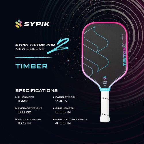 Vợt Pickleball SYPIK TRITON PRO GEN 2 (16mm) - Timber 0