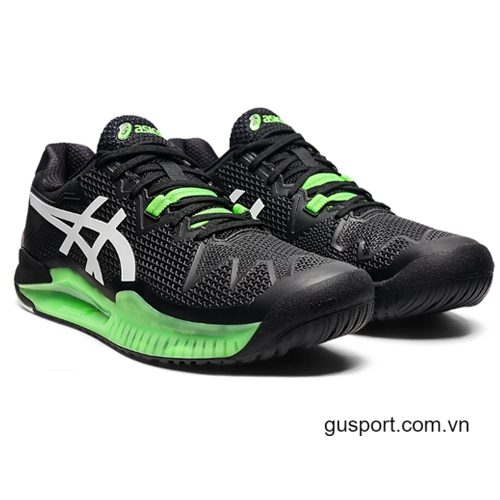 Giày tennis Asics Gel Resolution Black/Green Gecko (1041A079-003)