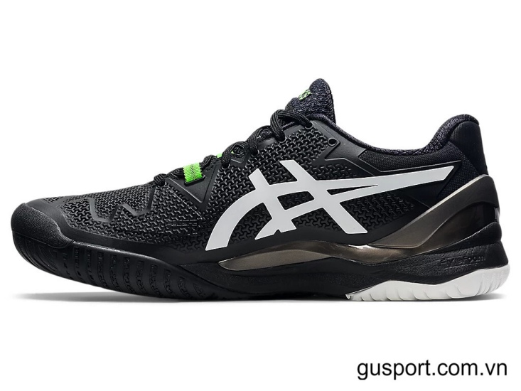 Giày tennis Asics Gel Resolution Black/Green Gecko (1041A079-003)