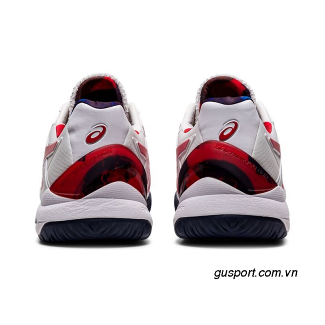 Giày tennis Asics Gel Resolution White/Classic Red (1041A292-110