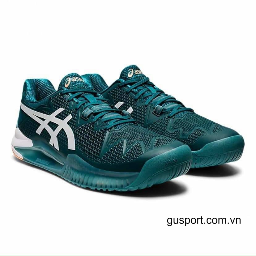Giày Tennis Asics Gel Resolution 8 Velvet Pine/White (1041A079-300)