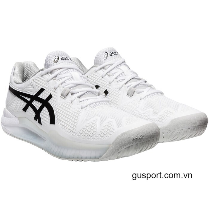 Giày Tennis Asics Gel Resolution 8 White/Black (1041A079-101)